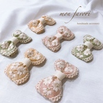 インド刺繍リボン ヘアクリップ spring pastel𓂃❁⃘𓈒𓏸 パステル リボン