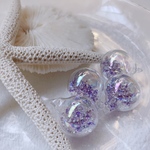 【在庫限り】2pcs)2509) クリアガラス/シャボン玉) crystal purple)#2CC
