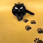 黒猫ポーチとご一緒に！(横向きニャンコ)kieu