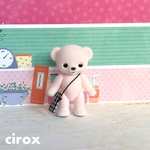 ハニーベアのサコッシュ(ミニポシェット)《チェック・黒》