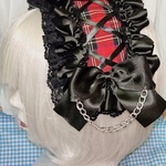 サイバーフリルヘッドドレス໒꒱black＆red サイバー サブカル コンカフェ