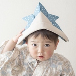 ♡こどもの日や初節句に♡ 兜の帽子　(ブルー)