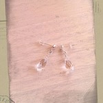 キラキラガラスの雫・シルバーピアス(イヤリング可)
