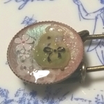 レジン　インコチャンのスカーフピン