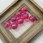 【20mm  6個】全14色展開 (マゼンタ) オーロラキャンディーカラーアクリルビーズ   AB    透明 クリア 貫通  