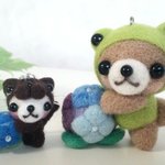 【ｐ様ご予約品】ヒマワリカエルくまちゃん＆クロネコくまちゃん