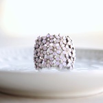 桜色　Bouquet ring/swarovski  rose water opal 
