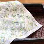 #56.刺し子ふきん  【変わり花紋】＊送料無料