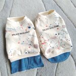 犬服！スプラッシュステッチ　デニムスカート