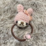 うさぎｻﾝのあみぐるみヘアゴム