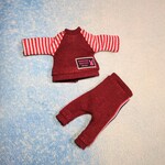 部屋着セット・ダークレッド《ねんどろいどどーる/オビツろいど/標準/脚長》