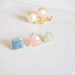 ○△□ピアス　【春カラー】