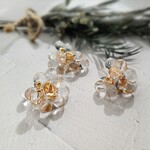 6個★アクリルのしずくビーズチャーム　クリア
