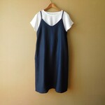 リネンのキャミソールワンピース　ネイビー　Mさまご予約品