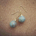 エスニック＊ボール♦︎ピアス#水色