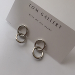 ダブルフープピアス(silver)