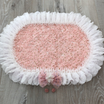 花びらカフェマットマット✨ 犬用　楕円形（63×48センチ程）