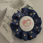 マタニティーロゼット♡デニムリボン♡スタースタッズ付き♡