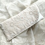 刺繍レース*リネン*メガネケース*マーガレット