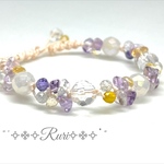 ༅೫sleeping angel೫༅ 天然石 パワーストーン ブレスレット　#minne_new マクラメ