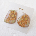 【ピアス】大ぶり◆手描き一点ものデザイン