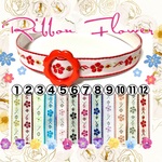20000　ribbon Flower＊迷子札付＊フルオーダーの軽い首輪