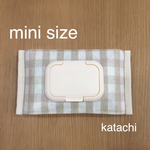 再々販☆ナチュラルチェック携帯ウェットティッシュケース