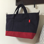 ネイビー&レッド トートバッグ  帆布
