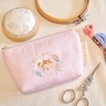 [MAQUAさま用ページ]ミヌエットネコと小花刺繍のポーチ