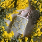 四角い巾着　ロロマ巾着　mimosa tambourine mina perhonen