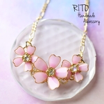 3段階♡色が変わる♡桜のネックレス(ディップアート)