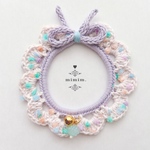 【new!】sugar ponpon＊* purpleレース首輪 [l-109]