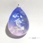 空レジン 雲レジン ネックレス トップ 【入相～いりあい～】