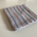 【受注製作※送料無料】ガーゼハンカチ 23×23 メンズ 中高生 男子 高学年 ストライプ