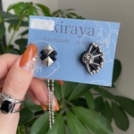 2way アシメ流星刺繍ビーズピアス(kiraya NO.76)