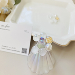 tubu‥ホワイト×パール　ピアス／ノンホールピアス