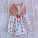 ♡再販♡ 犬服さくらんぼモチーフ付きワンピース