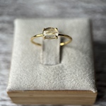 ルチルクォーツのシンプルリング(18KGP)【フリーサイズ】