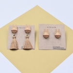 折り紙狐面(きつねめん)ピアス・イヤリング(金狐)