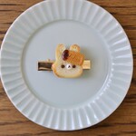 チョコがけビスケットのせうさぎトースト ヘアクリップ🐰🍪