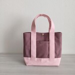 ☆saori様専用☆ 帆布お弁当バッグ S プラム×スイトピー 倉敷帆布 