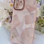 iPhone11ケース テクスチャーアート　ニュアンス　アルコールインクアート　大人　シンプル