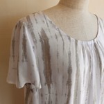 <SALE>フリルスリーブワンピース / バティックグレー