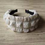 ポップコーン生地のポコポコカチューシャ（エクリュ・生成り）