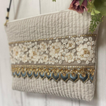 【マルシェで即完売】アンティークなインド刺繍リボン×ヌビのサコッシュ
