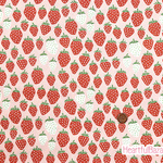 [再入荷]USAコットン(110×50) COTTON+STEEL Under the Apple Tree いちご レッド 生地 布
