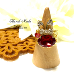 シャム・スワロフスキーのうさちゃん・リング〜ゴールド