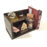 ミニ鉱物、和モダン本棚セット寿