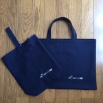 紺色レッスンバッグとくつ入れセット＊電車★通園通学