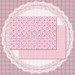 ガーベラ×タータンチェック_Pink 10枚